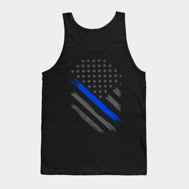 Thin Blue Line Flag Tactical Tank Top by bluelinemotivation